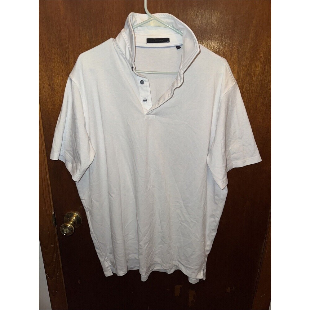 Greyson Men’s White Polo Short Sleeve Shirt Size XL